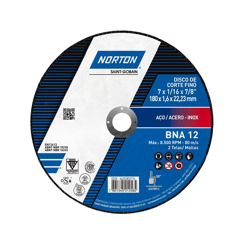 DISCO CORTE AZUL   7" x 1/16 x 7/8